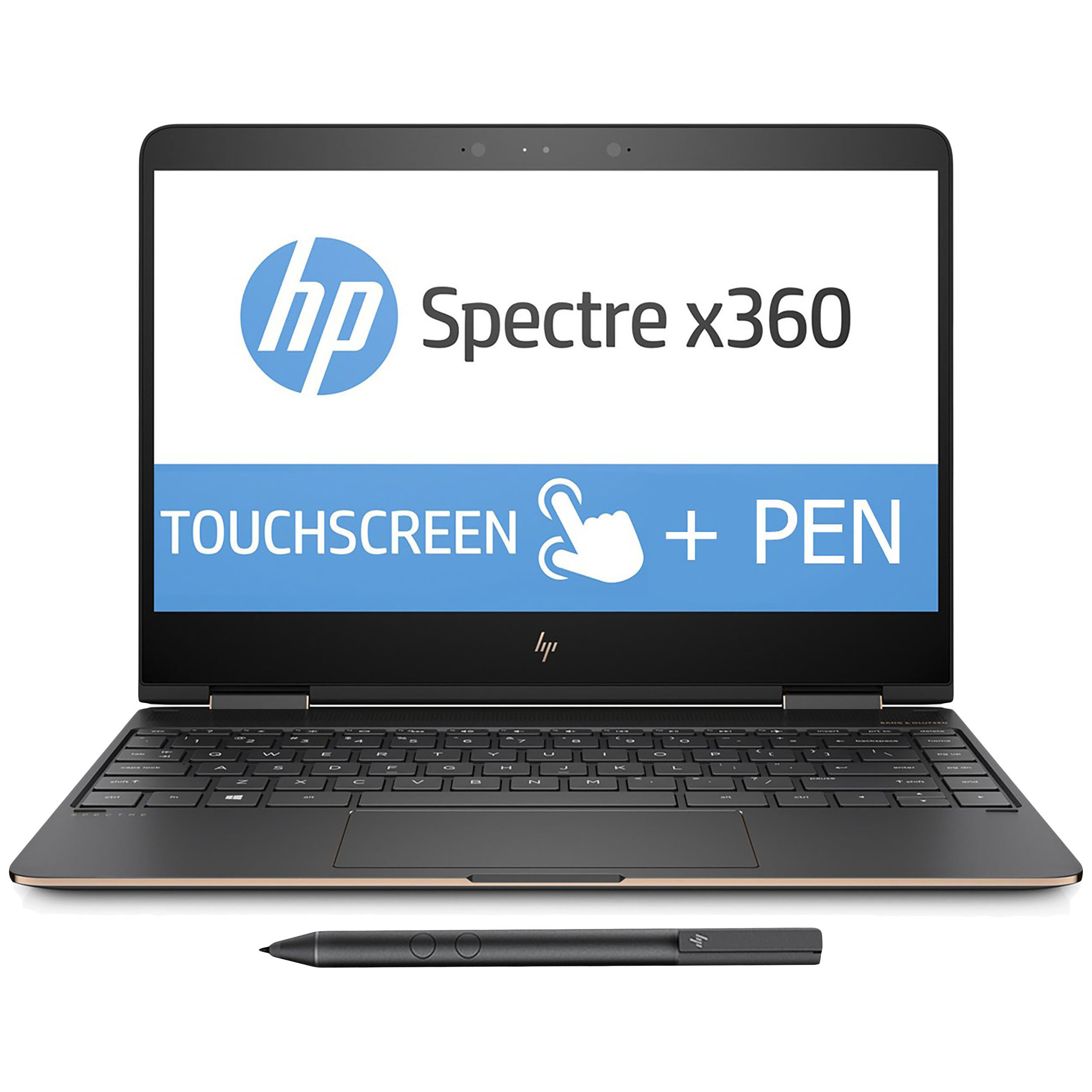 لپ تاپ 13 اینچی اچ پی مدل Spectre X360 13T-AC000B - C با قلم و کاور چرمی اورجینال