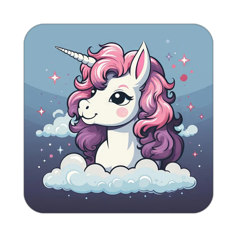 زیر لیوانی کاکتی طرح اسب تک شاخ و یونیکورن مدل mp31514