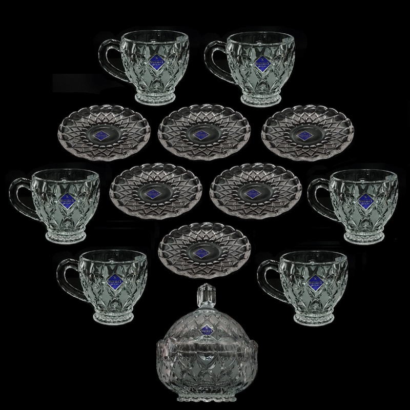 سرویس چای خوری 13 پارچه استارمکس مدل مات و براق سند پلاست