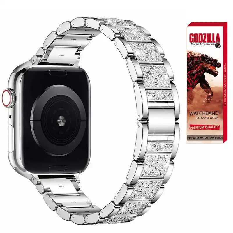 بند گودزیلا مدل 3Bead Diamond مناسب برای اپل واچ سری 1 38 / 40 میلی متر