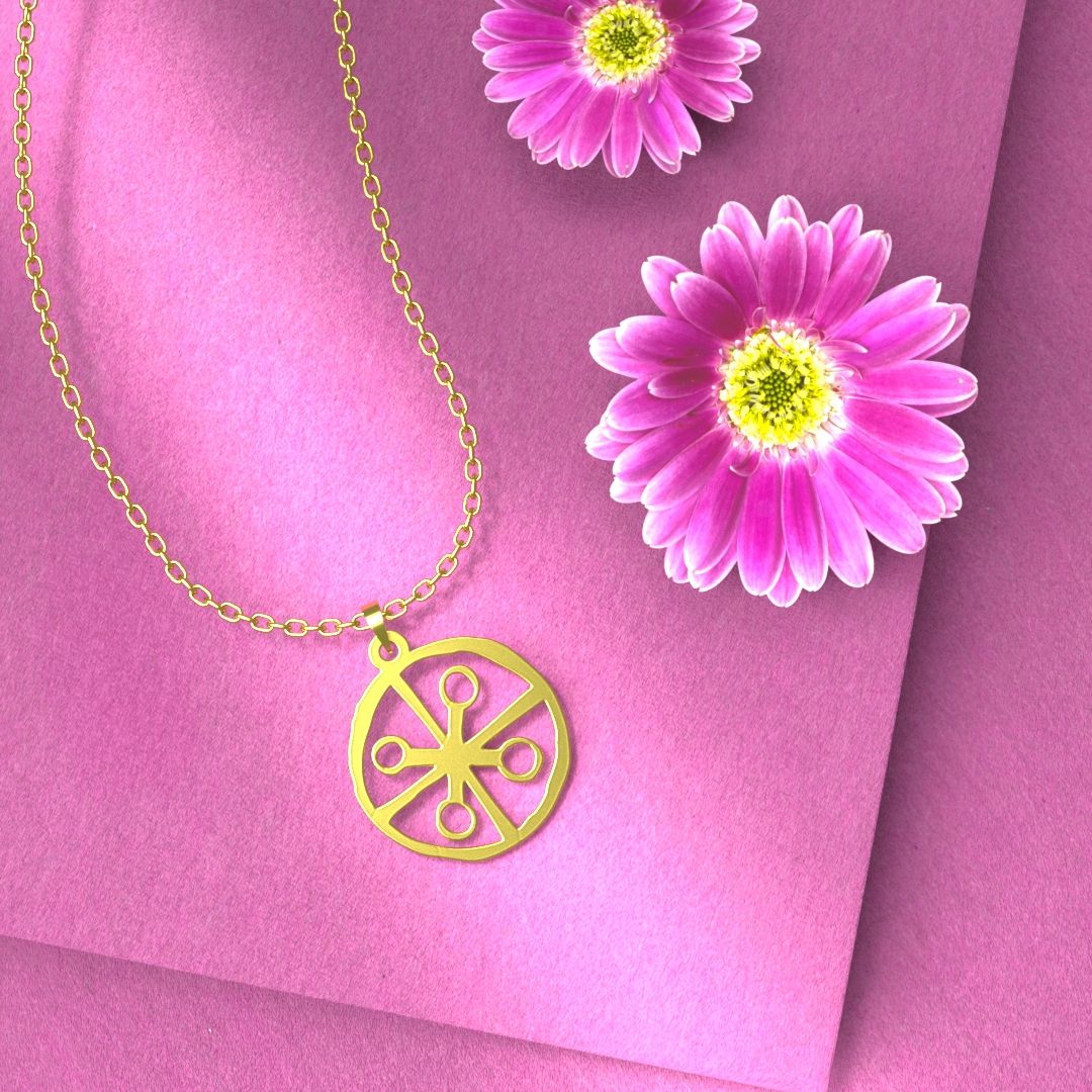 گردنبند طلا 18 عیار زنانه مدوپد مدل هندسی کد D3-1-1151 - - 4