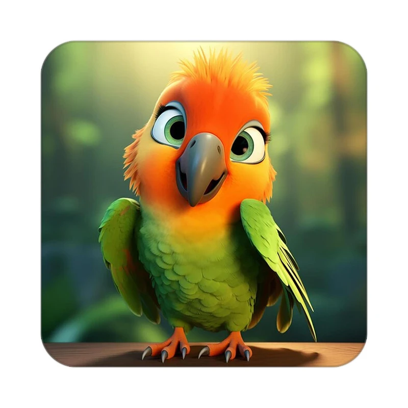 زیر لیوانی کاکتی طرح حیوانات کارتونی مدل mp27997