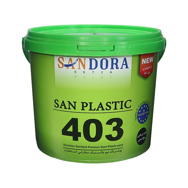 رنگ نیم پلاستیک سان پلاستیک ساندورا کد 403 حجم 4 لیتر