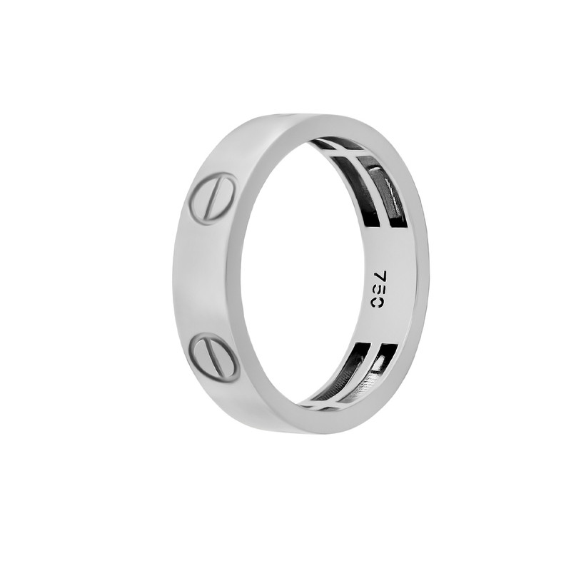 انگشتر طلا 18 عیار زنانه با طرح کارتیه لاو اقلیمه مدل AT2123 سایز 57