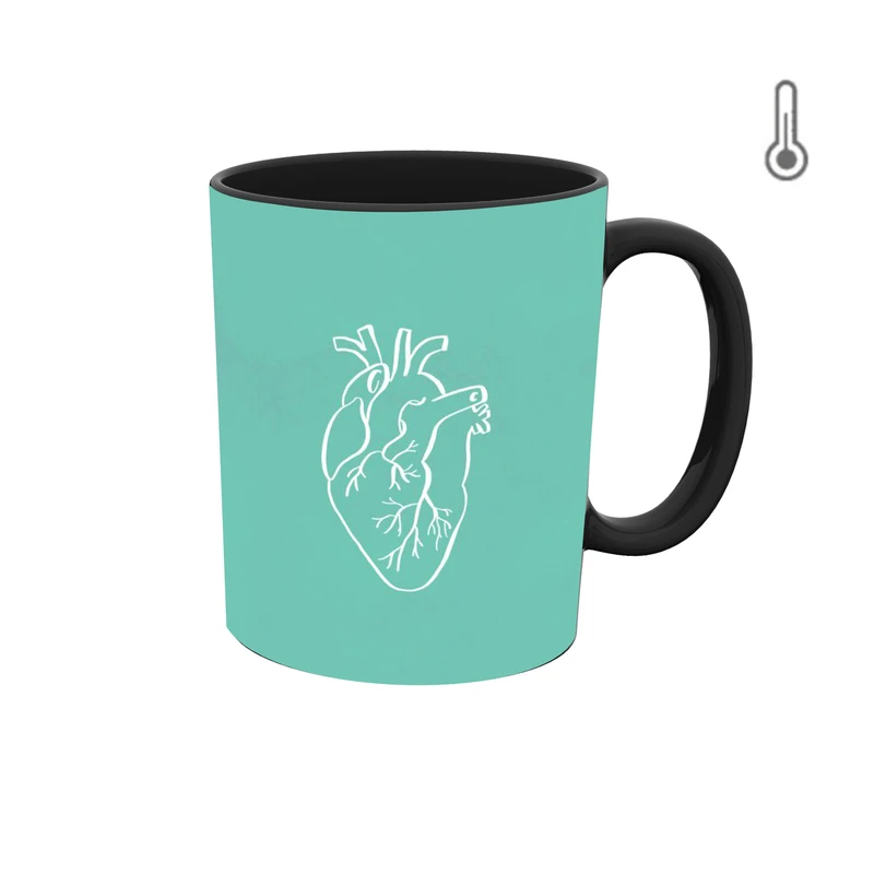 ماگ حرارتی طرح گرافیکی قلب انسان