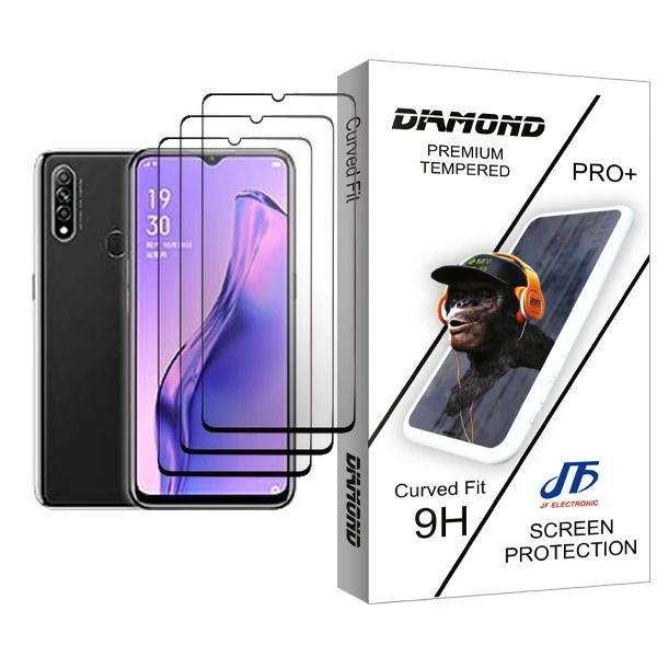 محافظ صفحه نمایش جی اف مدل Diamond Glass MIX003 مناسب برای گوشی موبایل اوپو A8 بسته سه عددی