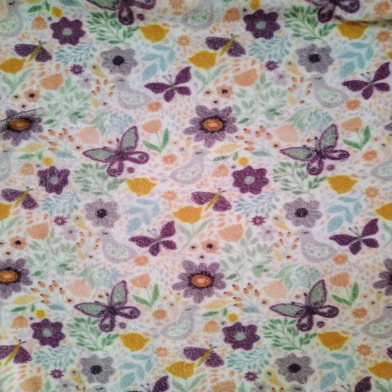 پارچه حوله ای طرح پروانه کد Mjtowel150