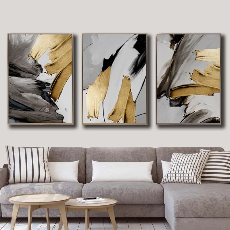 تابلو آتریسا طرح مدرن مدل AT00337 مجموعه 3 عددی