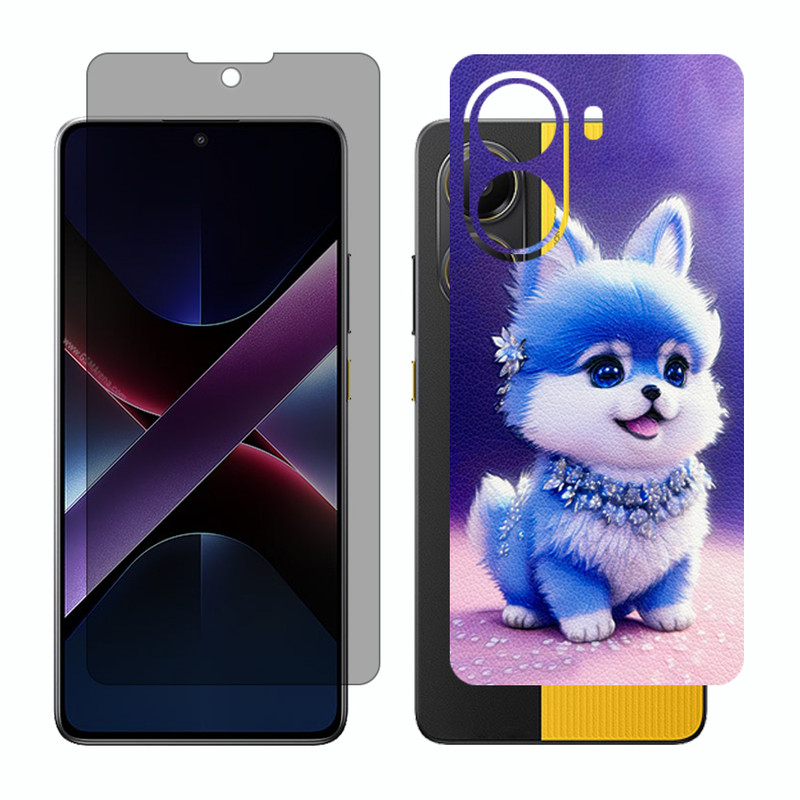 محافظ صفحه نمایش حریم شخصی گلس مدل Together مناسب برای گوشی موبایل شیائومی Poco X7 Pro به همراه برچسب پوششی پشت گوشی