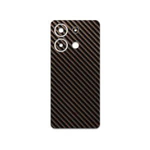MAHOOT Glossy-Brown-Fiber Cover Sticker for Xiaomi Redmi Note 13 4G
