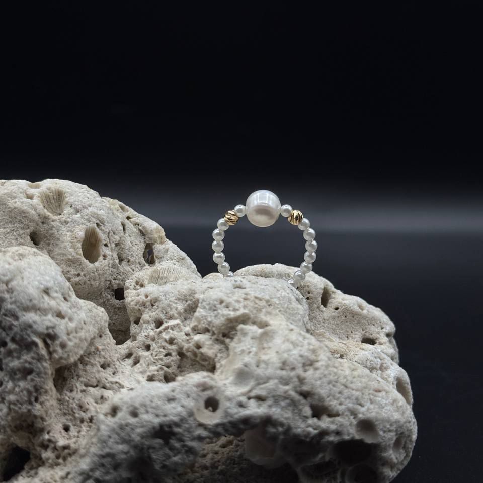 انگشتر طلا 18 عیار زنانه ناریا مدل ماه ریز -  - 2