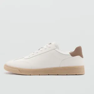 کفش روزمره مردانه مانگو مدل LEATHER SNEAKERS WITH CONTRASTING PIECES 2025