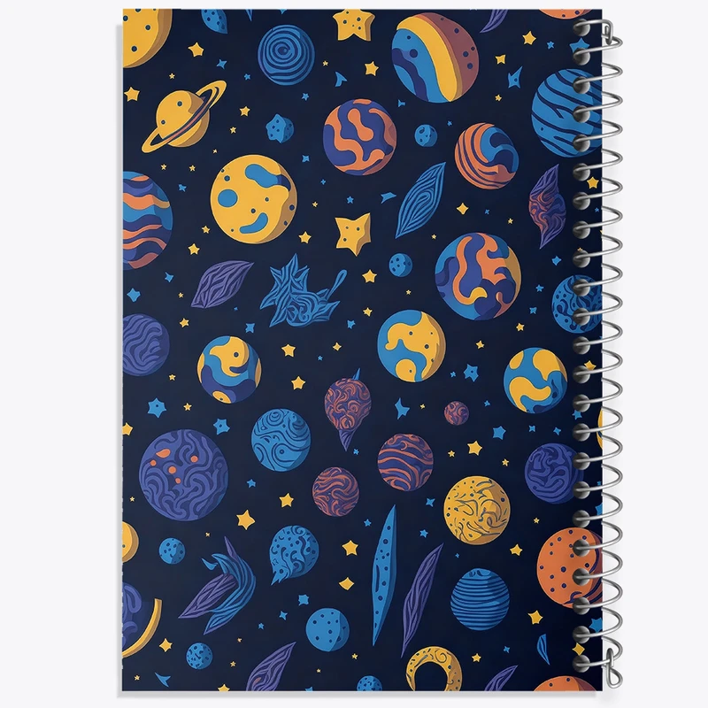 دفتر مشق 50 برگ خندالو طرح سیاره و کهکشان کد N467