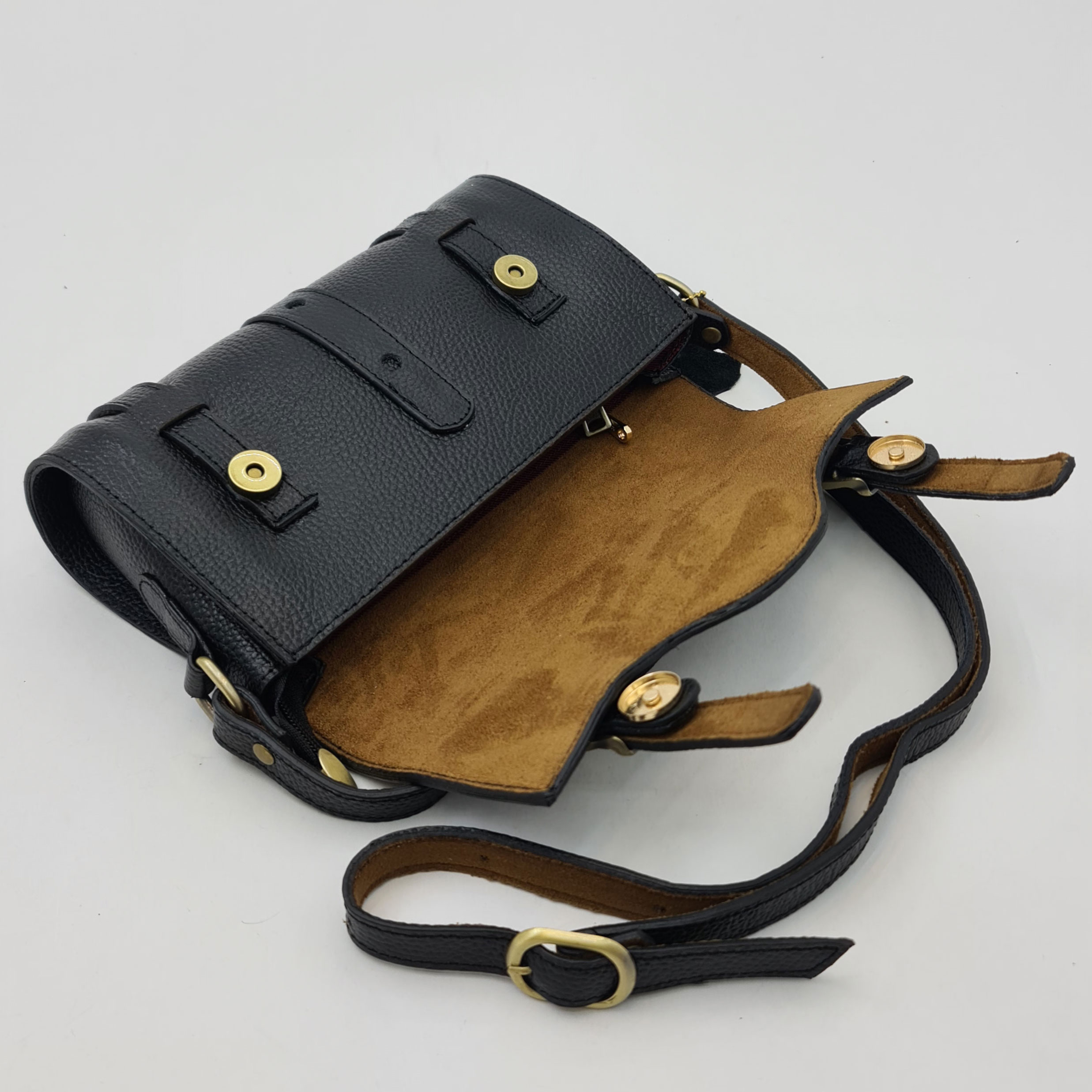 کیف دوشی زنانه مدل راسل چرم طبیعی کد A_880