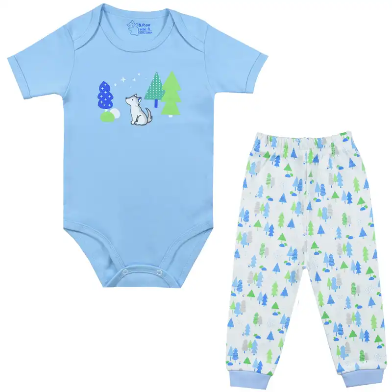 ست بادی و شلوار نوزادی اسپیکو مدل کاج