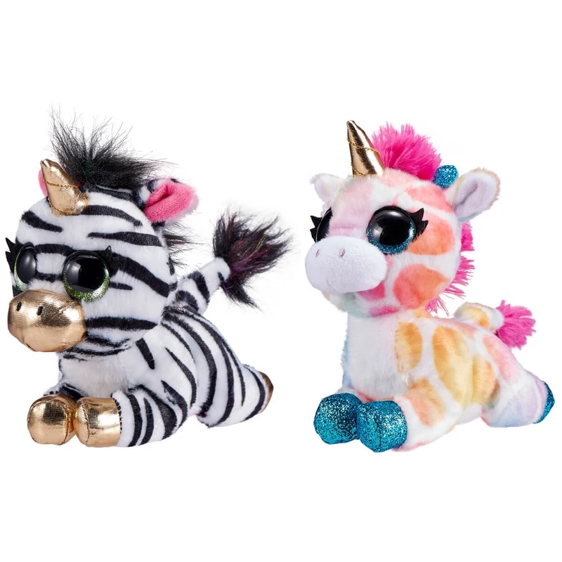 عروسک زورو طرح تک شاخ زرافه و گورخر مدل ZURU COCO طول 16 سانتی‌متر بسته 2 عددی