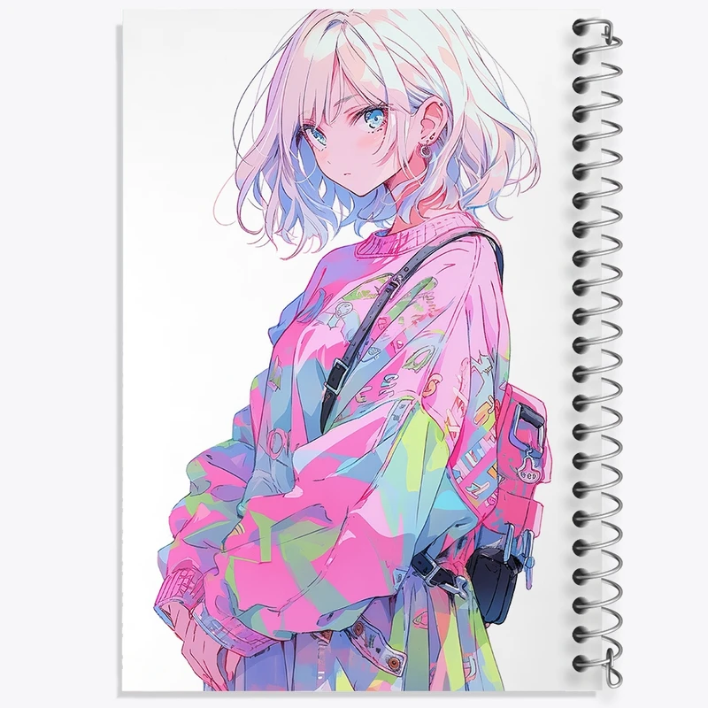 دفتر شطرنجی 50 برگ خندالو مدل دخترانه کد F636