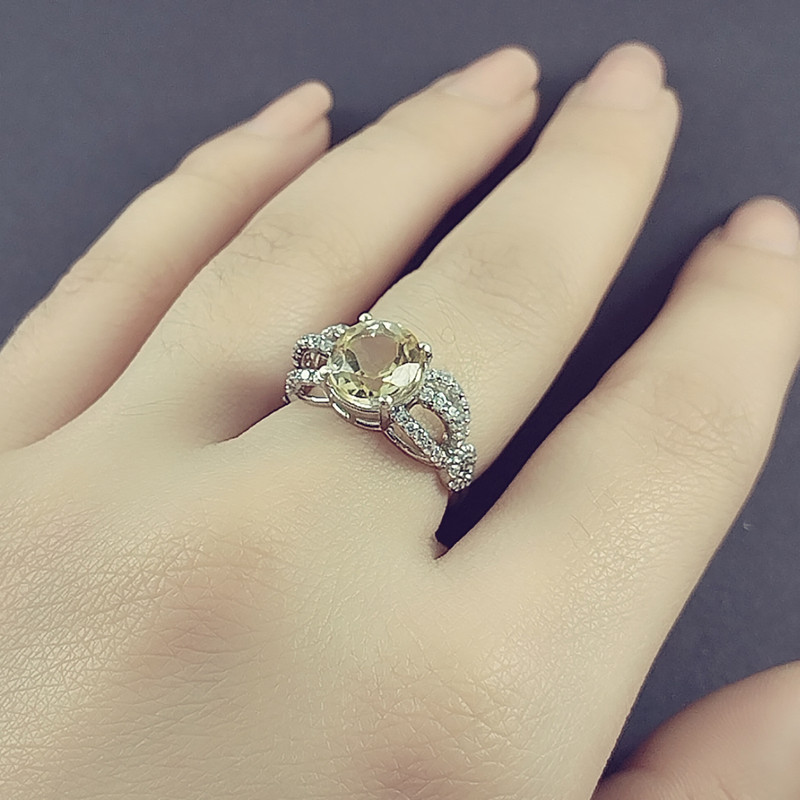 انگشتر نقره زنانه سلین کالا مدل سیترین کد 33