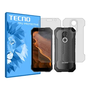 Tecno HyGEL model Transparent screen protector suitable for Doogee S61 mobile phone along with phone back protector