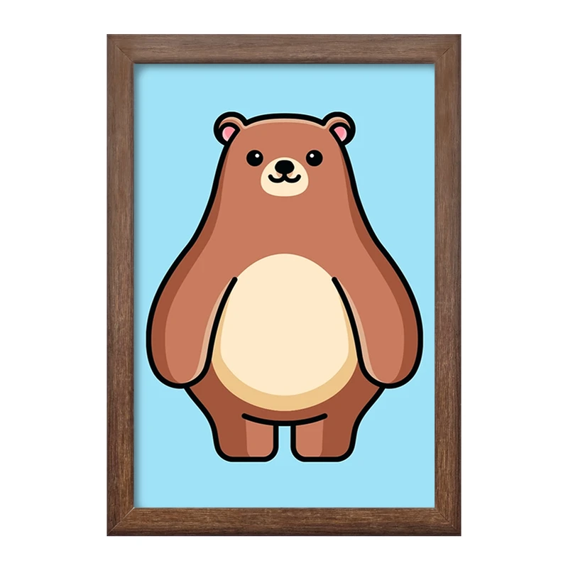 تابلو خندالو طرح حیوانات بامزه خرس کد 28188