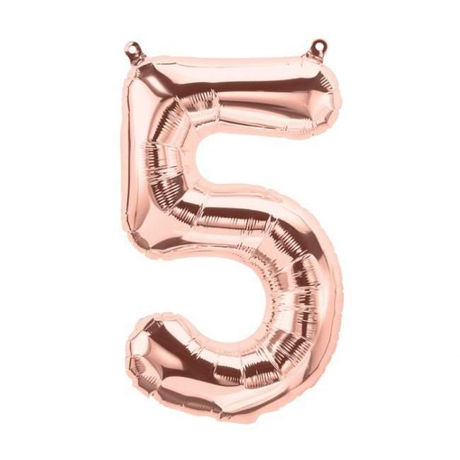 بادکنک فویلی بانیبو مدل Foil Balloon طرح عدد 5