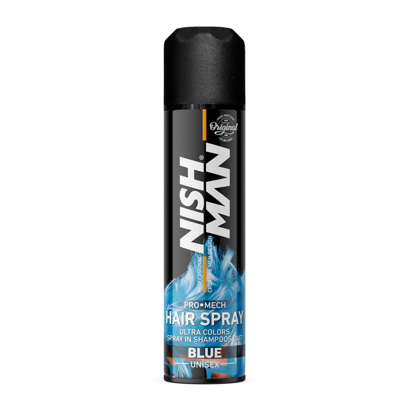 اسپری رنگ مو نیشمن مدل PRO MECH حجم 150 میلی لیتر رنگ آبی اسپری رنگ مو نیشمن مدل PRO MECH حجم 150 میلی لیتر رنگ آبی