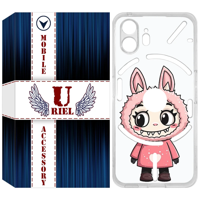کاور یوریل مدل Clear کد 139 طرح لبوبو Labubu مناسب برای گوشی موبایل ناتینگ فون Nothing Phone 2