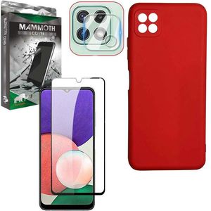 کاور ماموت مدل M-SLCN-BNDL مناسب برای گوشی موبایل سامسونگ Galaxy A22 5G به همراه محافظ صفحه نمایش و محافظ لنز دوربین