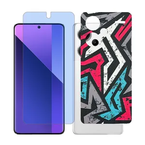 Glass Together model anti blue Screen Protector Suitable for Xiaomi Redmi Note 13 Pro Plus Mobile Phone with Back cover sticker