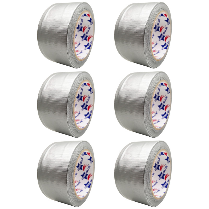 چسب پهن برزنتی استار بلو مدل SB-25Y عرض 5 سانتی متر مجموعه 6 عددی