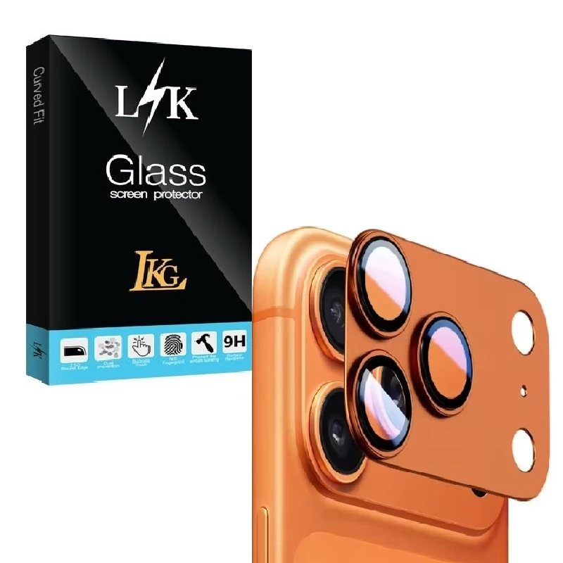 محافظ لنز دوربین فلزی ال کا جی مدل 3D LKK مناسب برای گوشی موبایل اپل iPhone 17 Pro Max