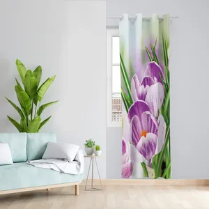 پرده طرح گل مدل مخمل پانچی کد L 435_R_ Z سایز 140x200 سانتی متر