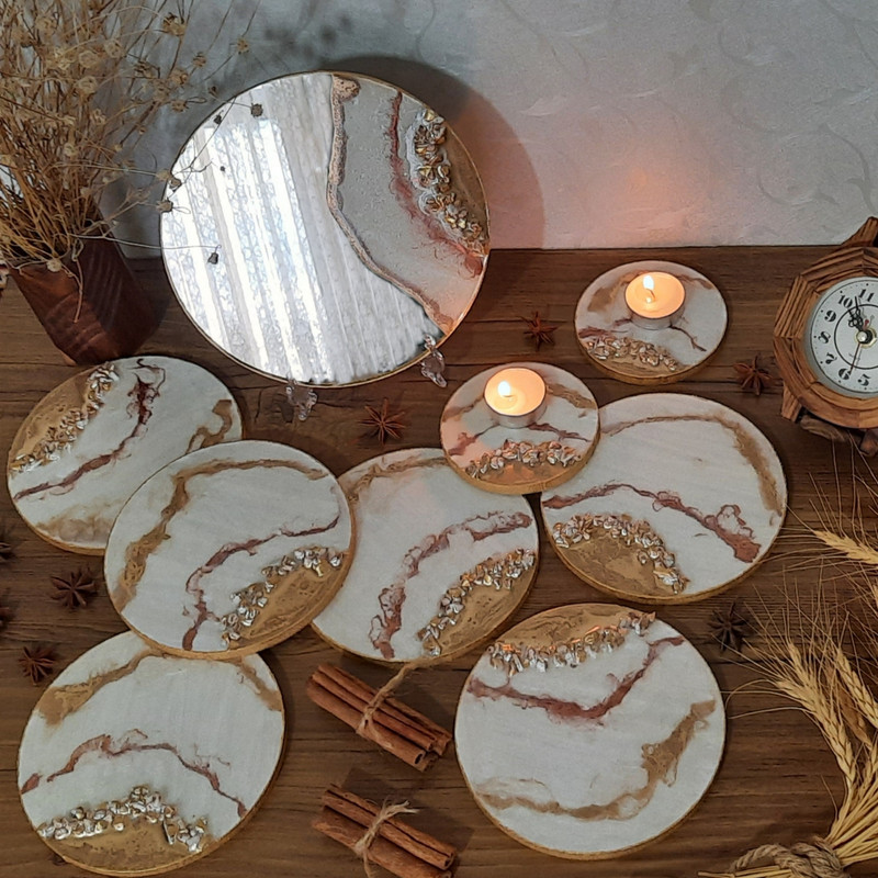 مجموعه ظروف هفت سین 9 پارچه مدل مرمر