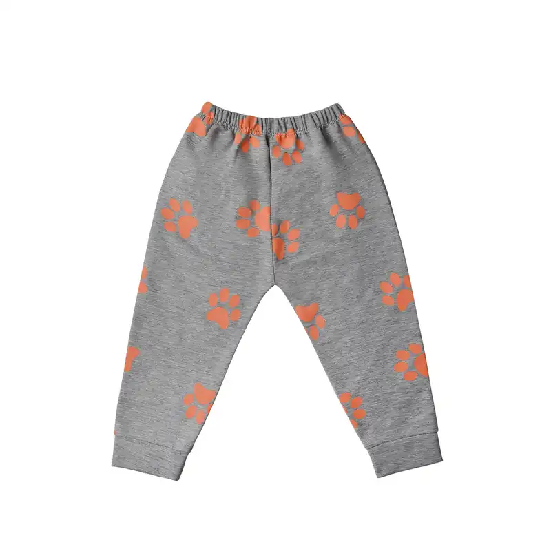 ست تی شرت آستین بلند و شلوار بچگانه سپیدپوش مدل ببر کد 140401