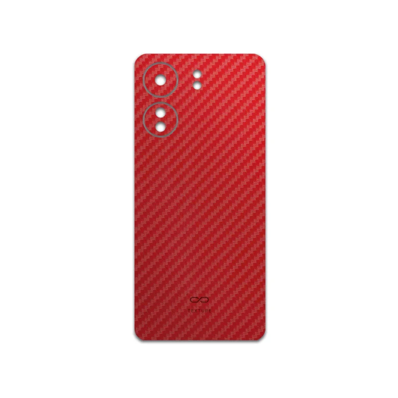 برچسب پوششی ماهوت مدل Red-Fiber مناسب برای گوشی موبایل شیائومی Poco C65