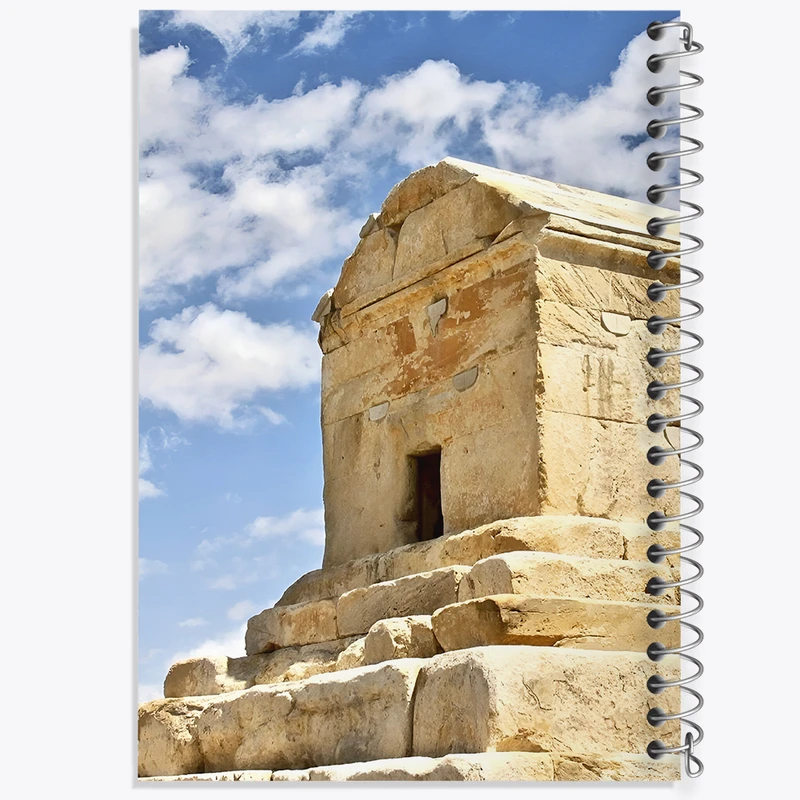 دفتر شطرنجی 50 برگ خندالو طرح مقبره کوروش کد F6339