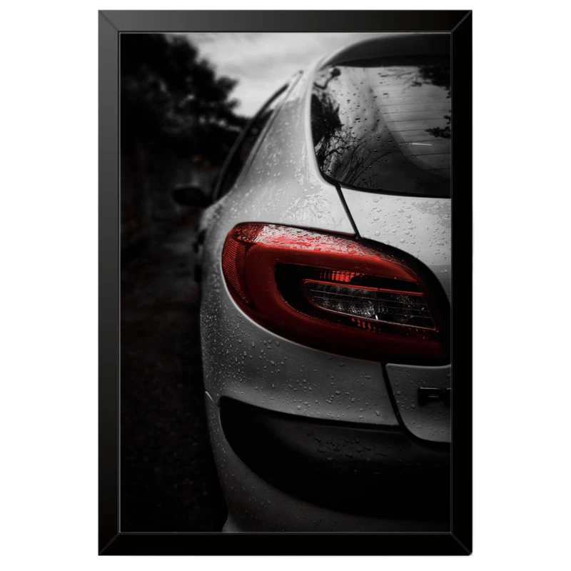 تابلو بکلیت طرح ماشین و خودرو پژو 207 مدل B-po1911 فریم مشکی