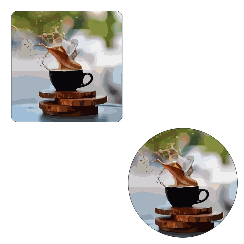 مگنت طرح قهوه کد M1 به همراه زیر لیوانی