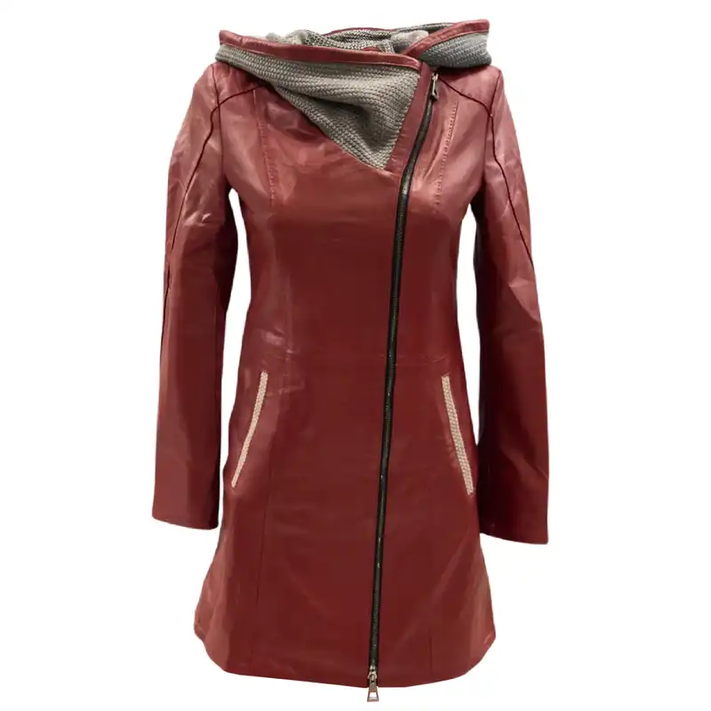 کت چرم زنانه سرزمین چرم مدل کاترینا کد 123462