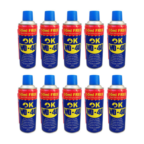 اسپری روان کننده اوکی مدل دبلیو دی فورتی حجم 450 میلی لیتر بسته 10 عددی