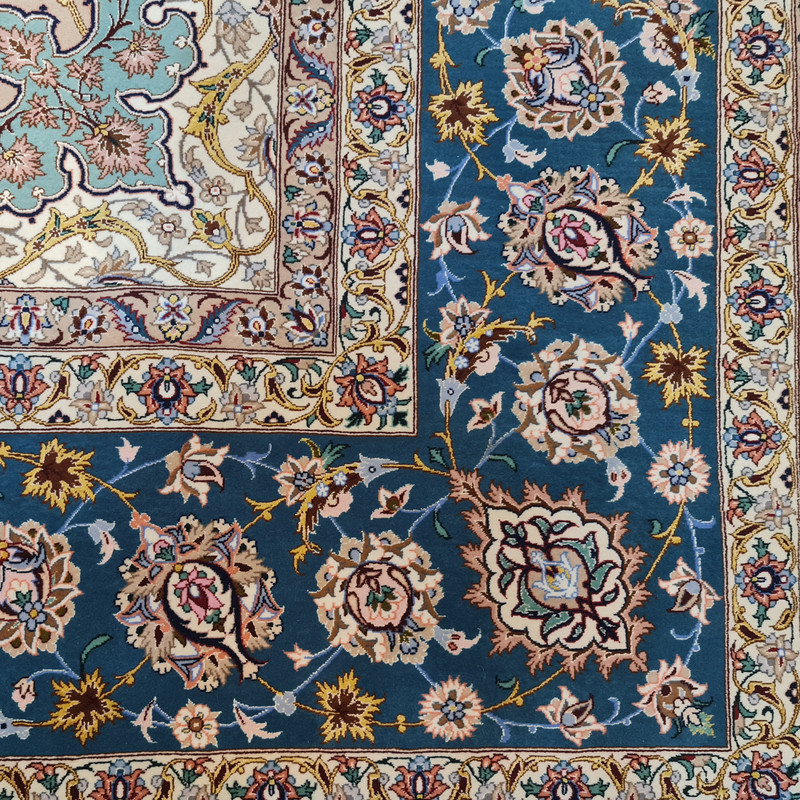 فرش دستبافت نه و نیم متری اصفهان آبتین کد 4