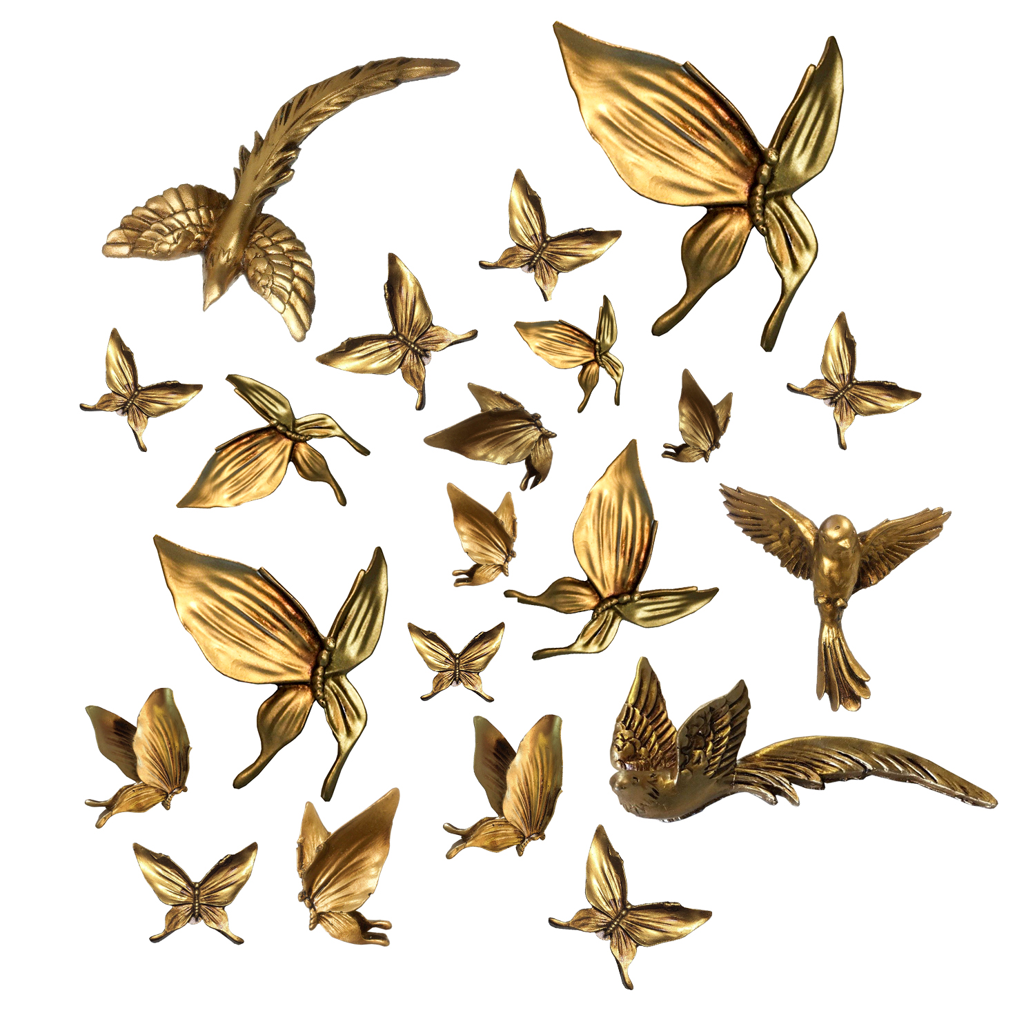 دیوارکوب طرح پرنده و پروانه کد 45 مجموعه 21 عددی