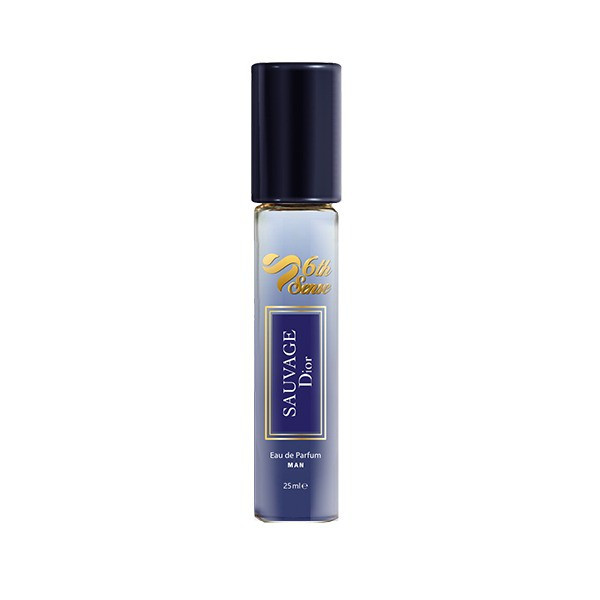 عطر جیبی مردانه سیکس سنس مدل Dior Dior Sauvage با رایحه خنک حجم 25 میلی لیتر