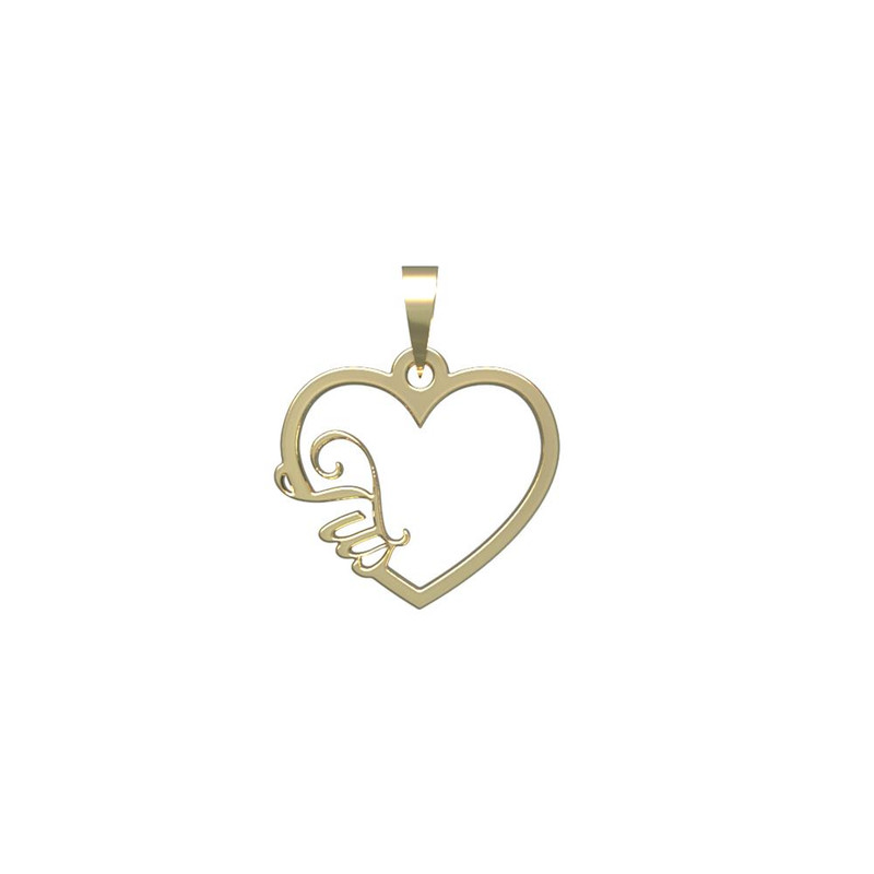 آویز گردنبند طلا 18 عیار زنانه مدوپد مدل اسم توس tus کد PB1-10004