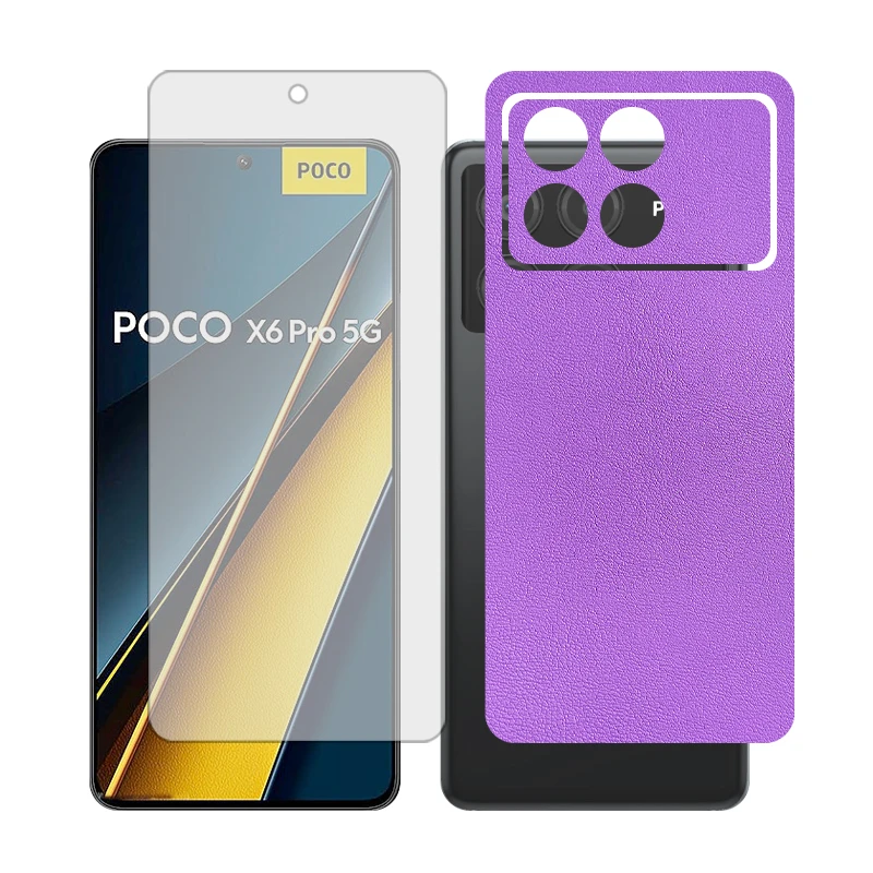 محافظ صفحه نمایش شفاف گلس مدل Together مناسب برای گوشی موبایل شیائومی Poco X6 Pro به همراه برچسب پوششی پشت گوشی 