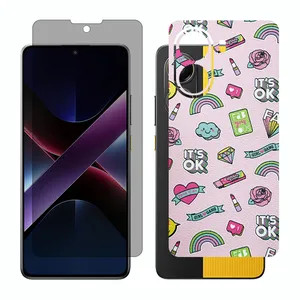 Glass Together model privacy screen protector suitable for Xiaomi Poco X7 Pro mobile phone with back cover sticker