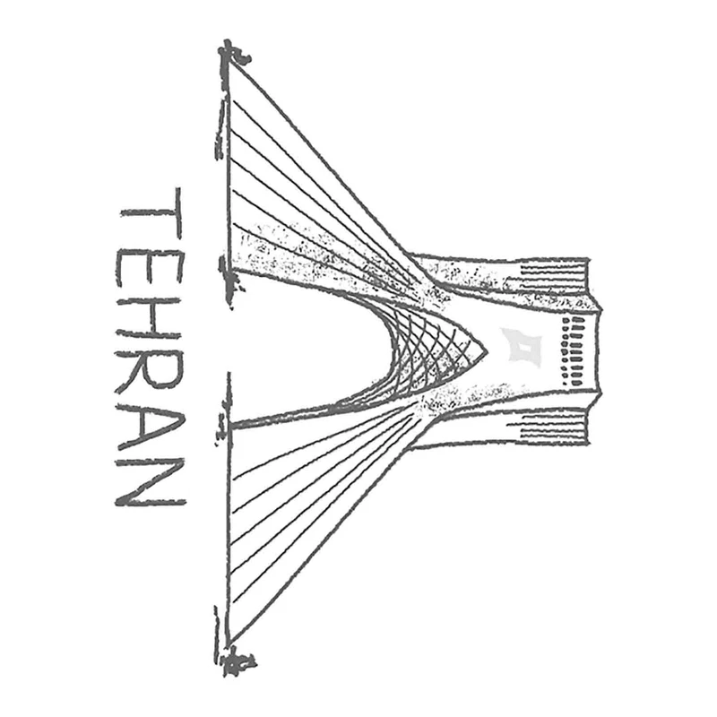 استیکر لپ تاپ طرح Tehran Iran Sticker کد ST1807