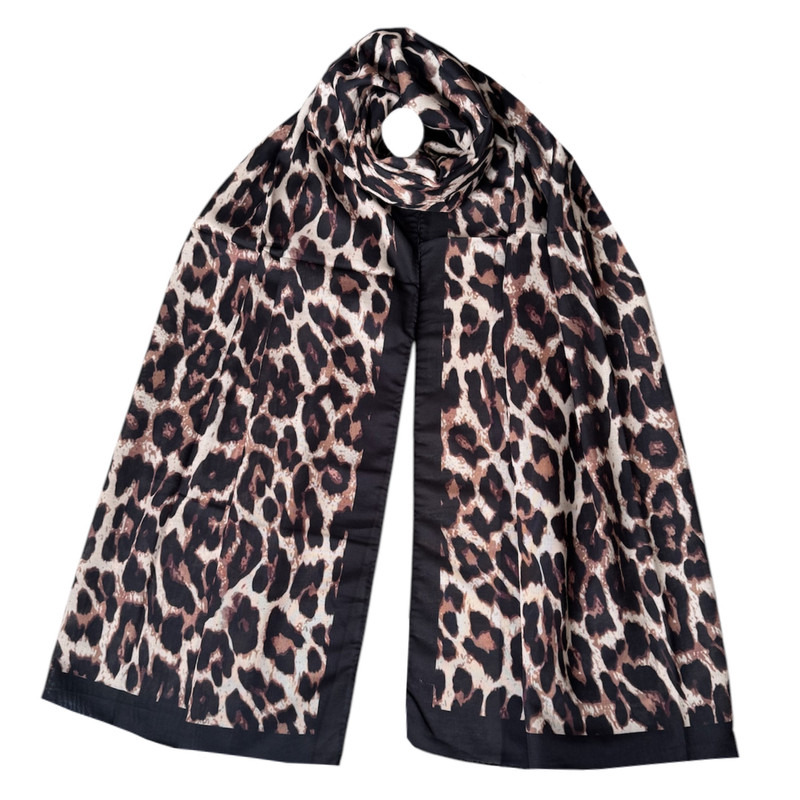 شال زنانه مدل نخی پلنگی