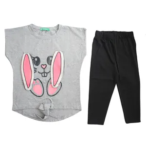 ست تی شرت و شلوار دخترانه مدل خرگوش گوش دراز