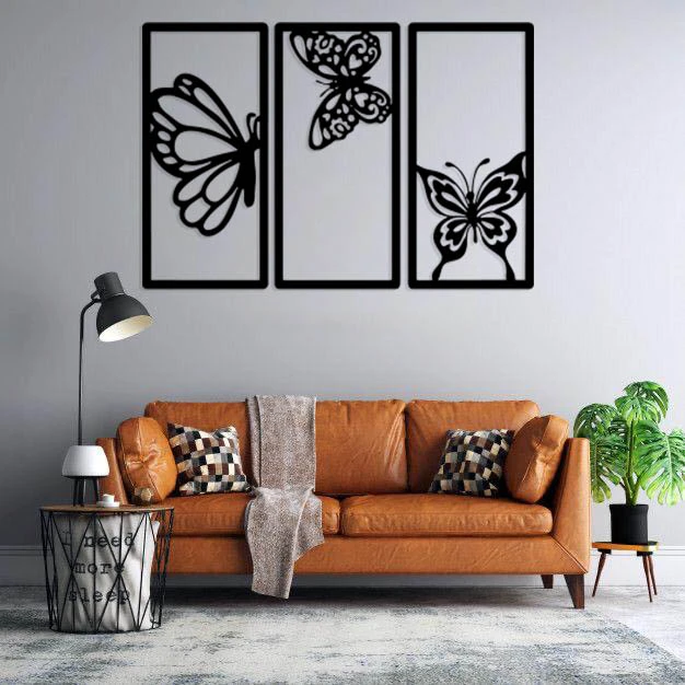 استیکر طرح پروانه مجموعه 3 عددی